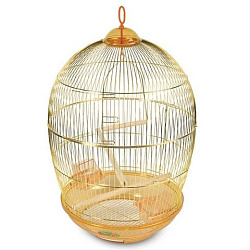 Клетка для птиц №480G-K круглая  48*76,5см золото