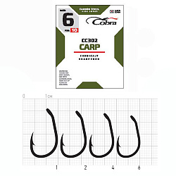 Крючок Cobra CARP сер. CC302 разм.006 с лопаткой