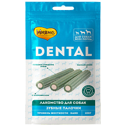 Мнямс Dental Лакомство для собак Зубные палочки с хлорофилом и кроликом 100гр
