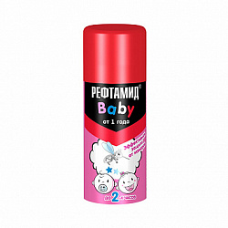 Спрей от комаров Рефтамид  Baby розовый 100мл