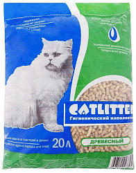 Catlitter древесный наполнитель 20л