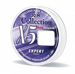 Леска Expert profi Nano Poliamide Colection X5 30м ( X5 3025, 0.252мм, 30 м 9,25 кг, прозрачная)