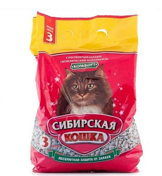 Сибирская Кошка Комфорт Впитывающий наполнитель 3л