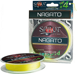 Шнур "Sprut" NAGATO Hard Ultimate Braided Line x4 ( 95m/Fluo Yellow/0,18mm/14,9kg)