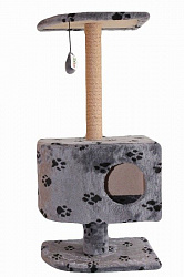 Когтеточка ZooМoDa Дом угловой с подставкой мех№018