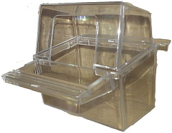 Кормушка для птиц №1 прозрачная наружная 7*4*6см 320200007