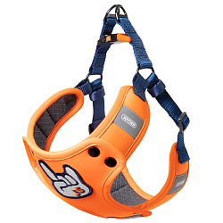 Шлейка мягкая JOYSER Walk Mood Harness М оранжевая 