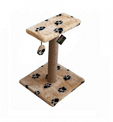 Когтеточка ZooMoDa меховая с полкой для кошек №220