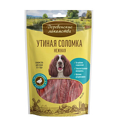Деревенские лакомства для собак Утиная соломка нежная для всех пород 90гр