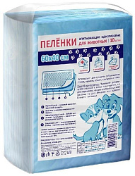 Пеленки впитывающие для животных Медмил Эконом 60*40 10шт